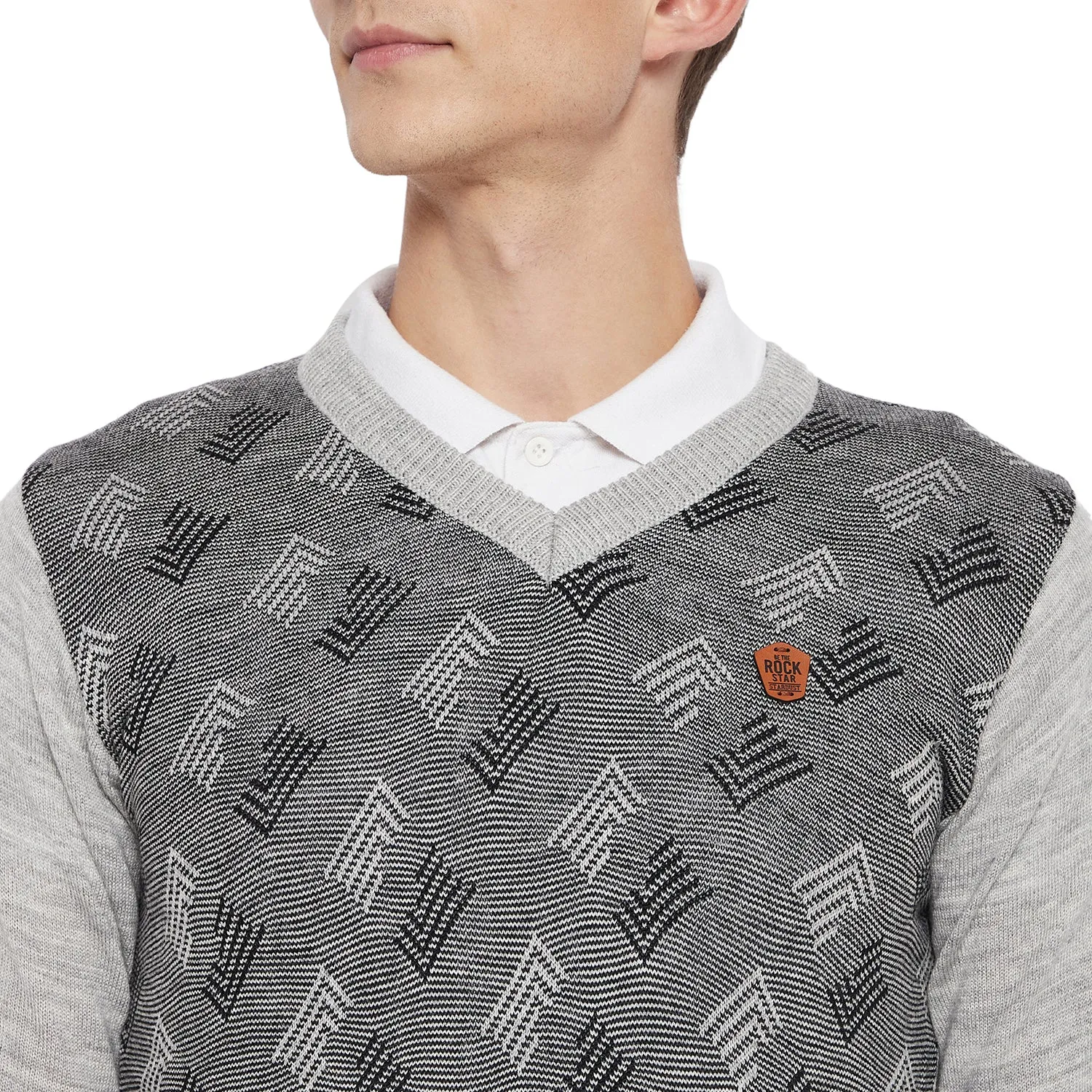 Duke Stardust Men Full Sleeve V Neck Sweater (SDS8037)