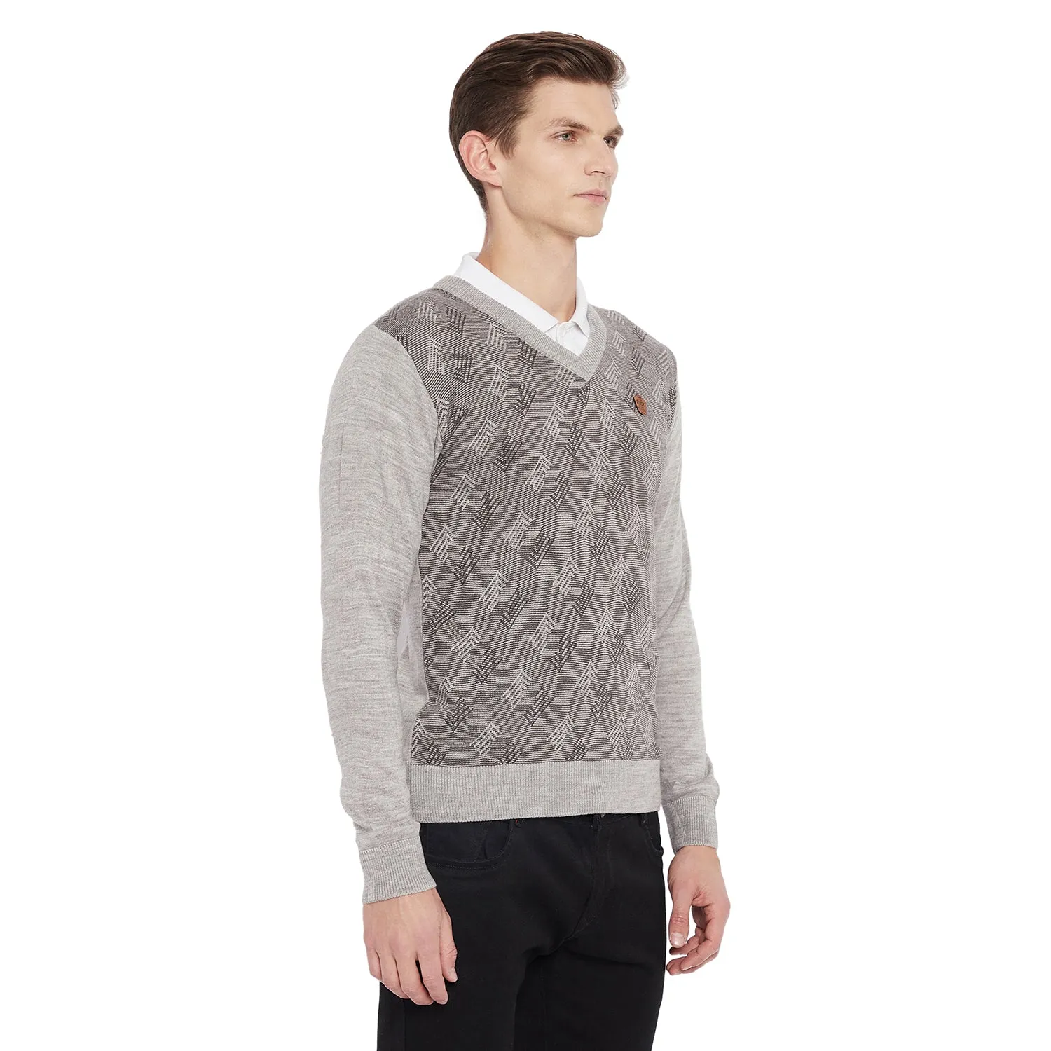 Duke Stardust Men Full Sleeve V Neck Sweater (SDS8037)