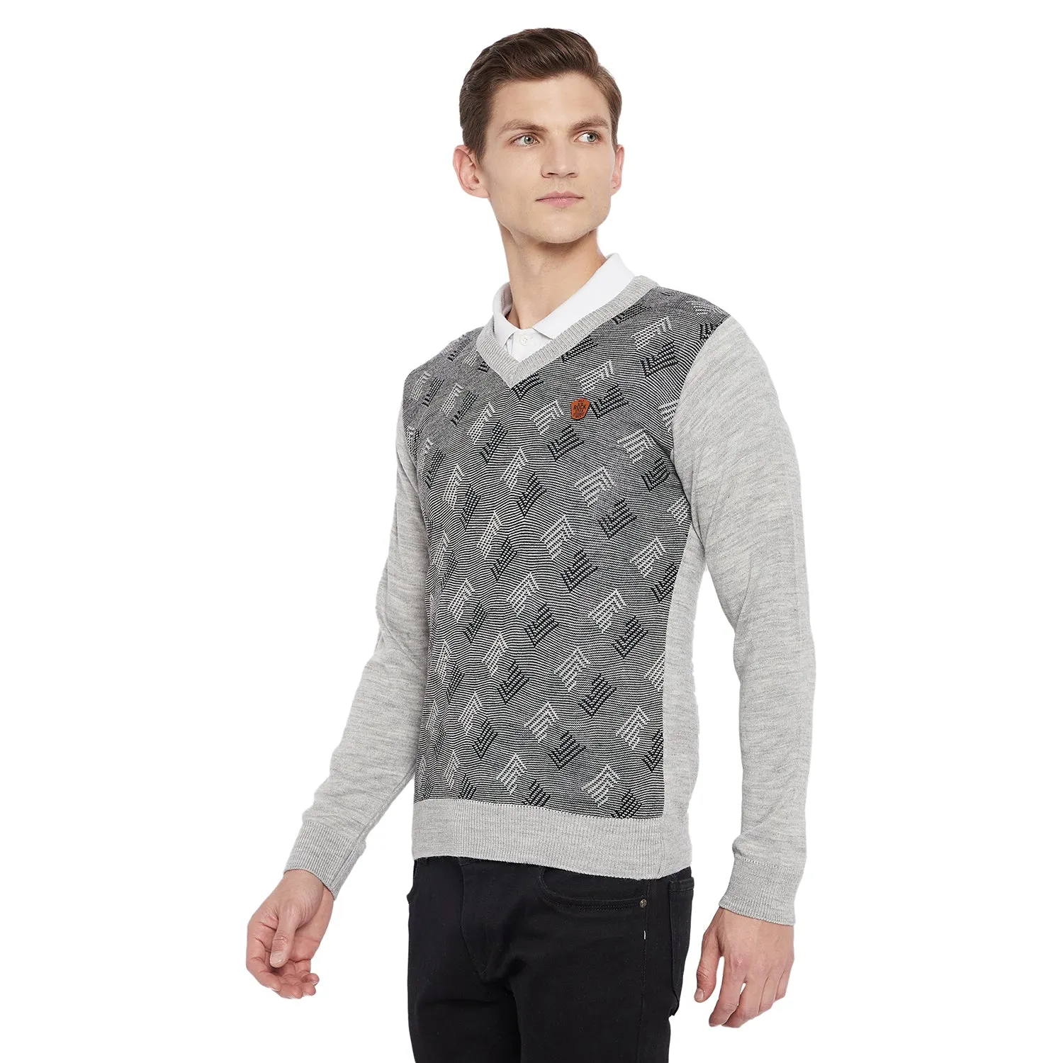 Duke Stardust Men Full Sleeve V Neck Sweater (SDS8037)