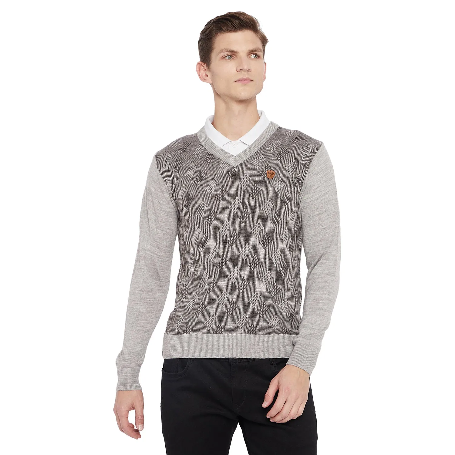Duke Stardust Men Full Sleeve V Neck Sweater (SDS8037)