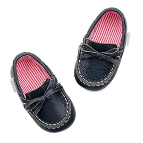 Leather Navy Loafers Infant