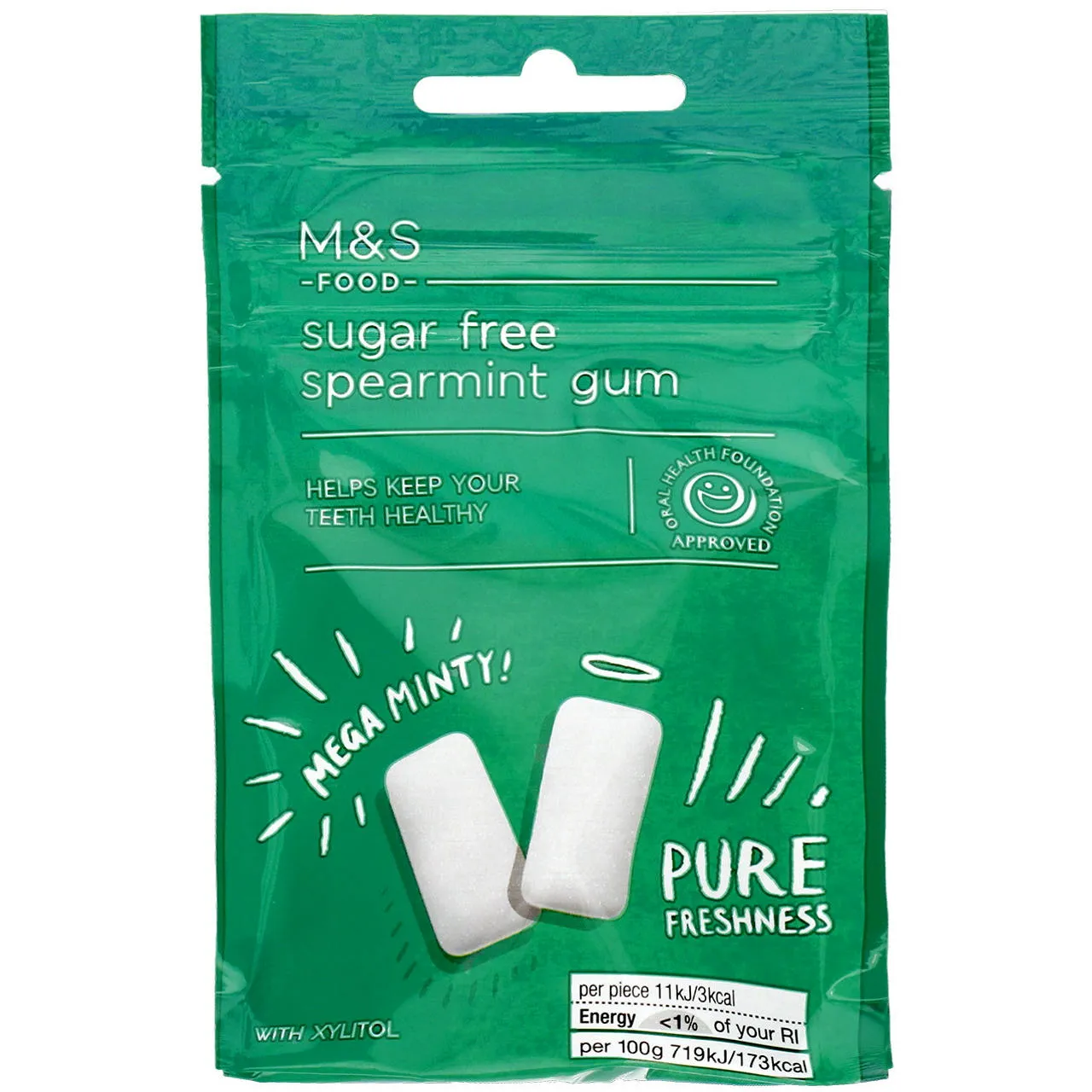 M&S Food Sugar Free Spearmint Gum 27g