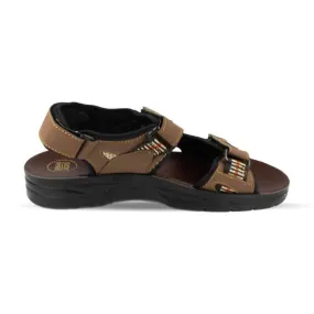 Mens Brown Touch Fasten Sandal