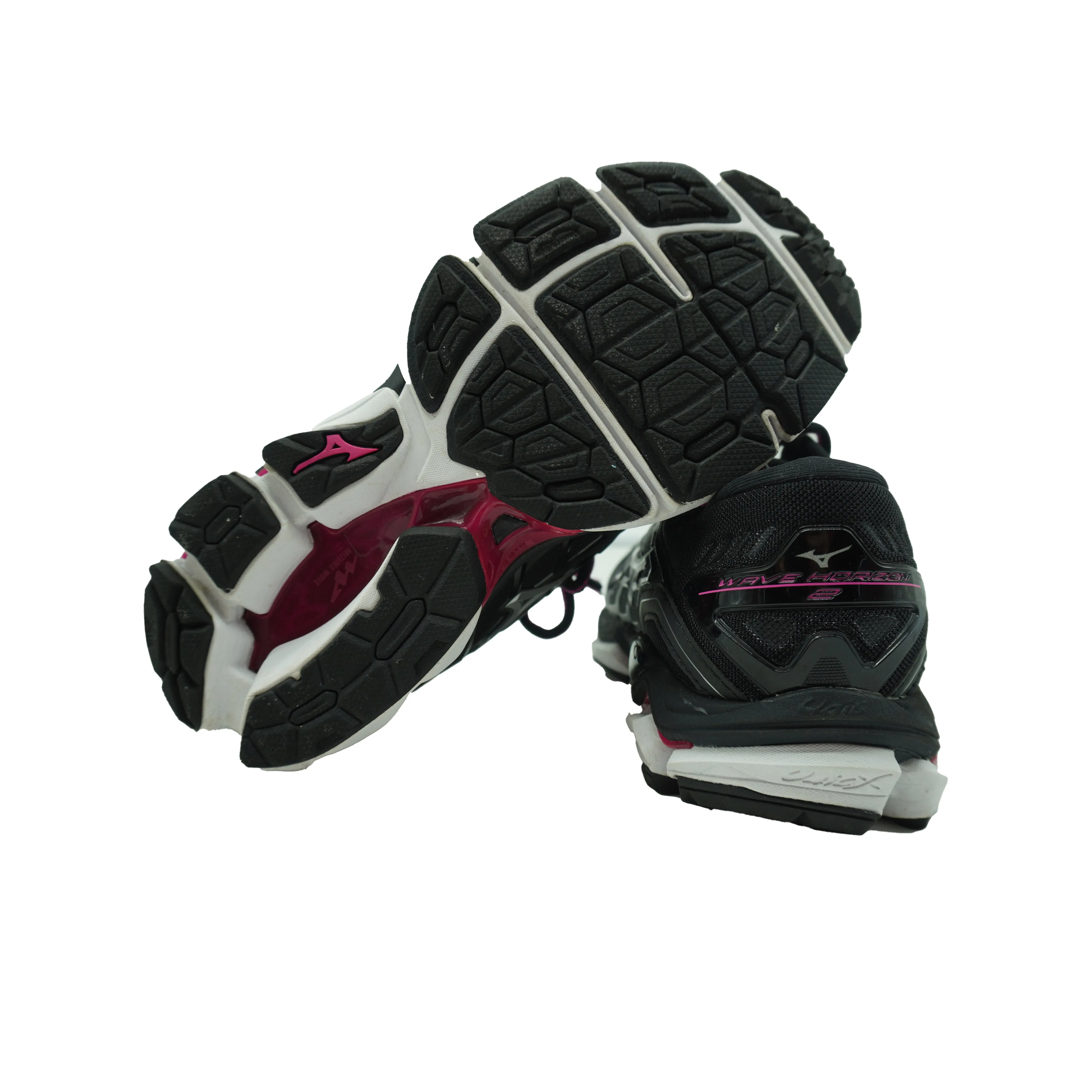 Mizuno Women's Wave horizon 2 Running Athletic Shoes Black Pink Size 6