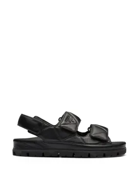 Padded leather sandals
