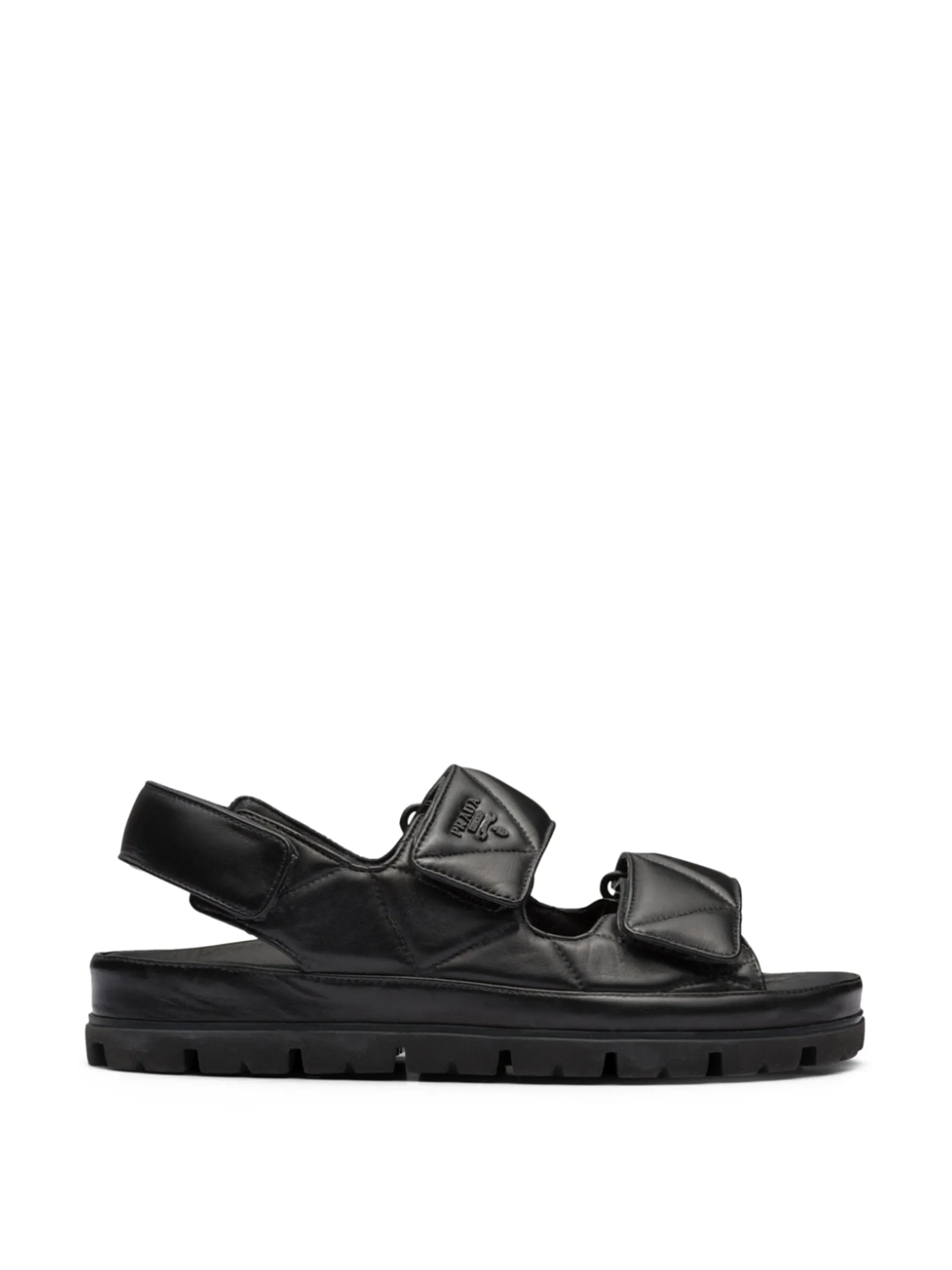 Padded leather sandals