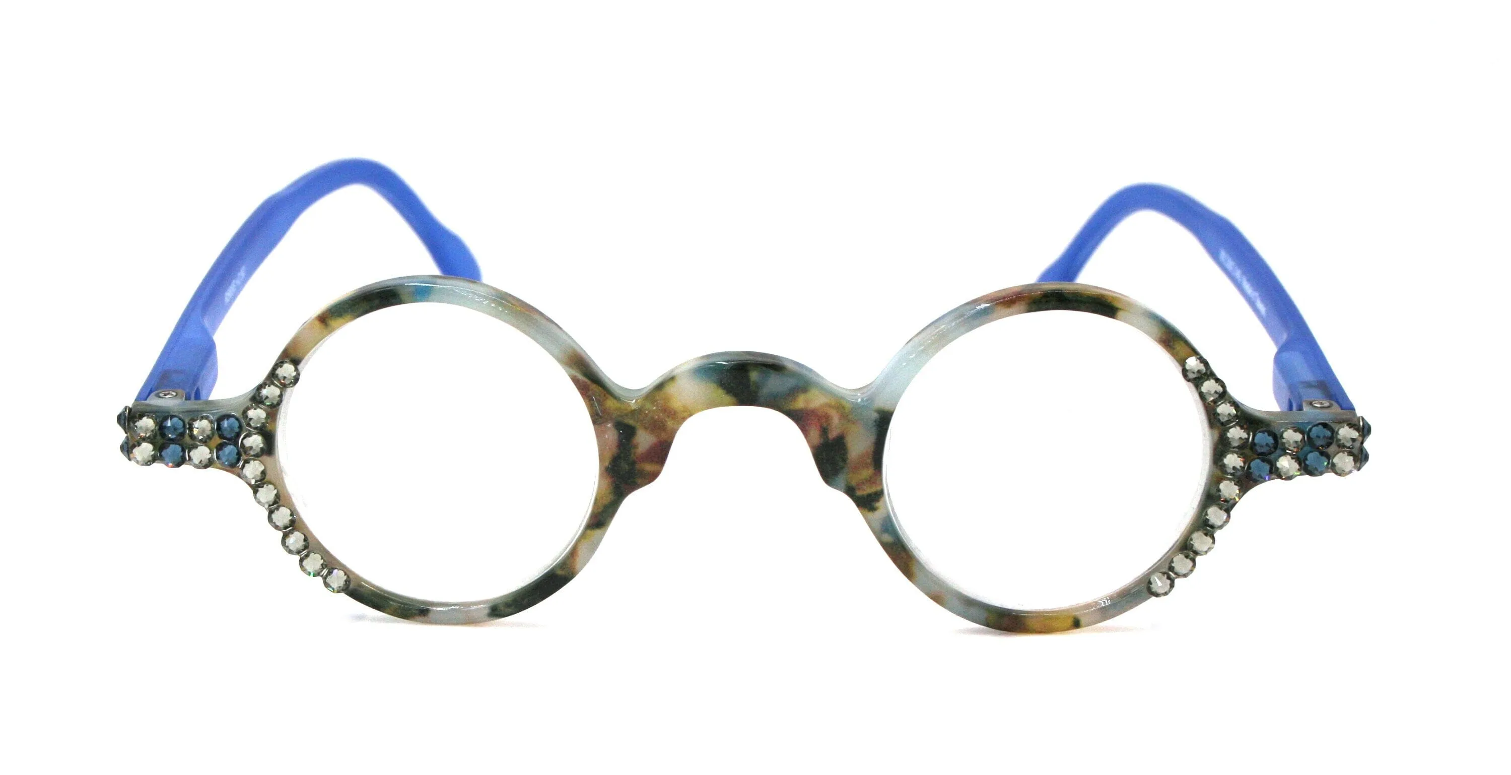 Picasso, (Bling) Women Reading Glasses W (Black Diamond, Montana) Genuine European Crystals, Round  1.25 to  3 Tortoiseshell NY Fifth Avenue