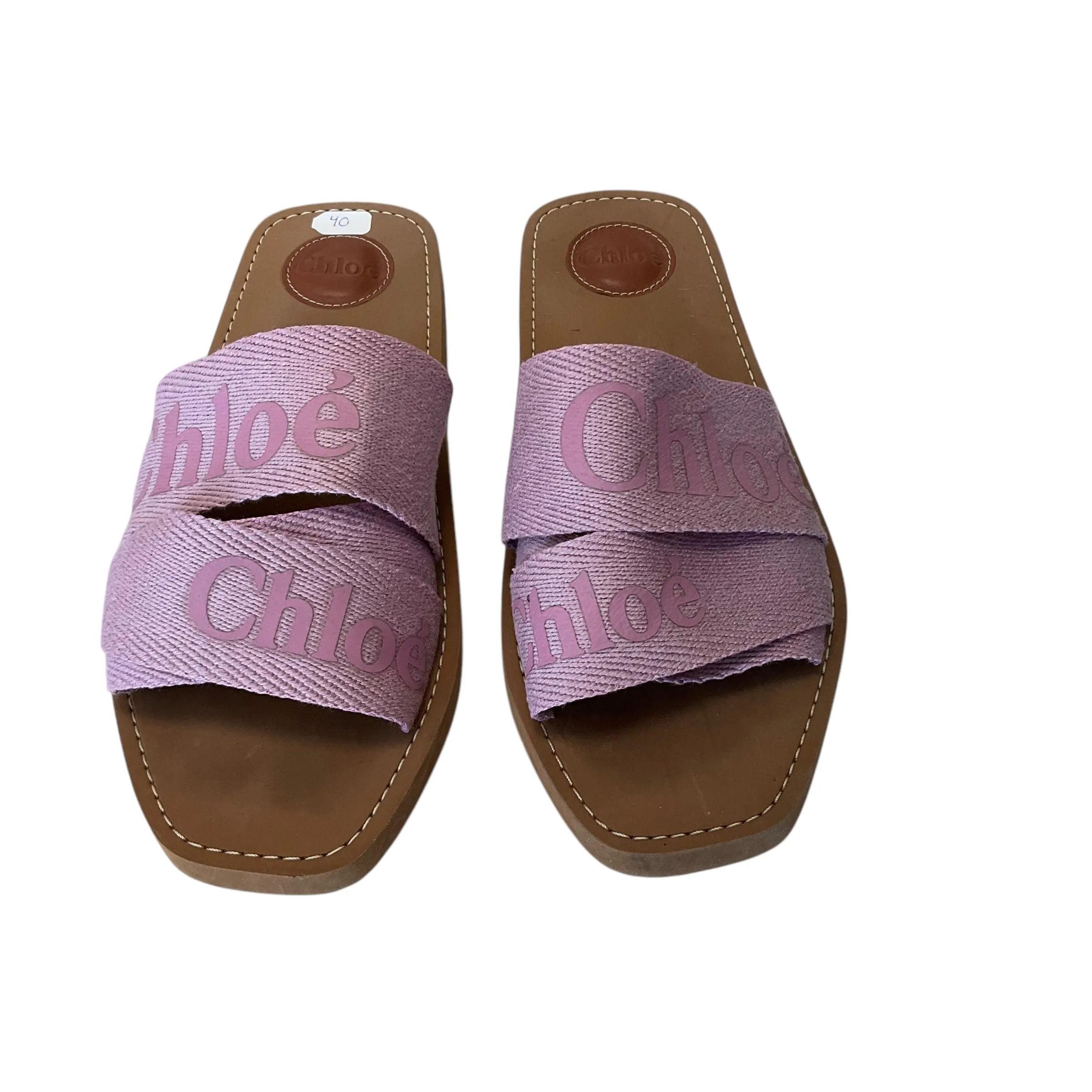 SIZE 40 Chloe Canvas Sandal .