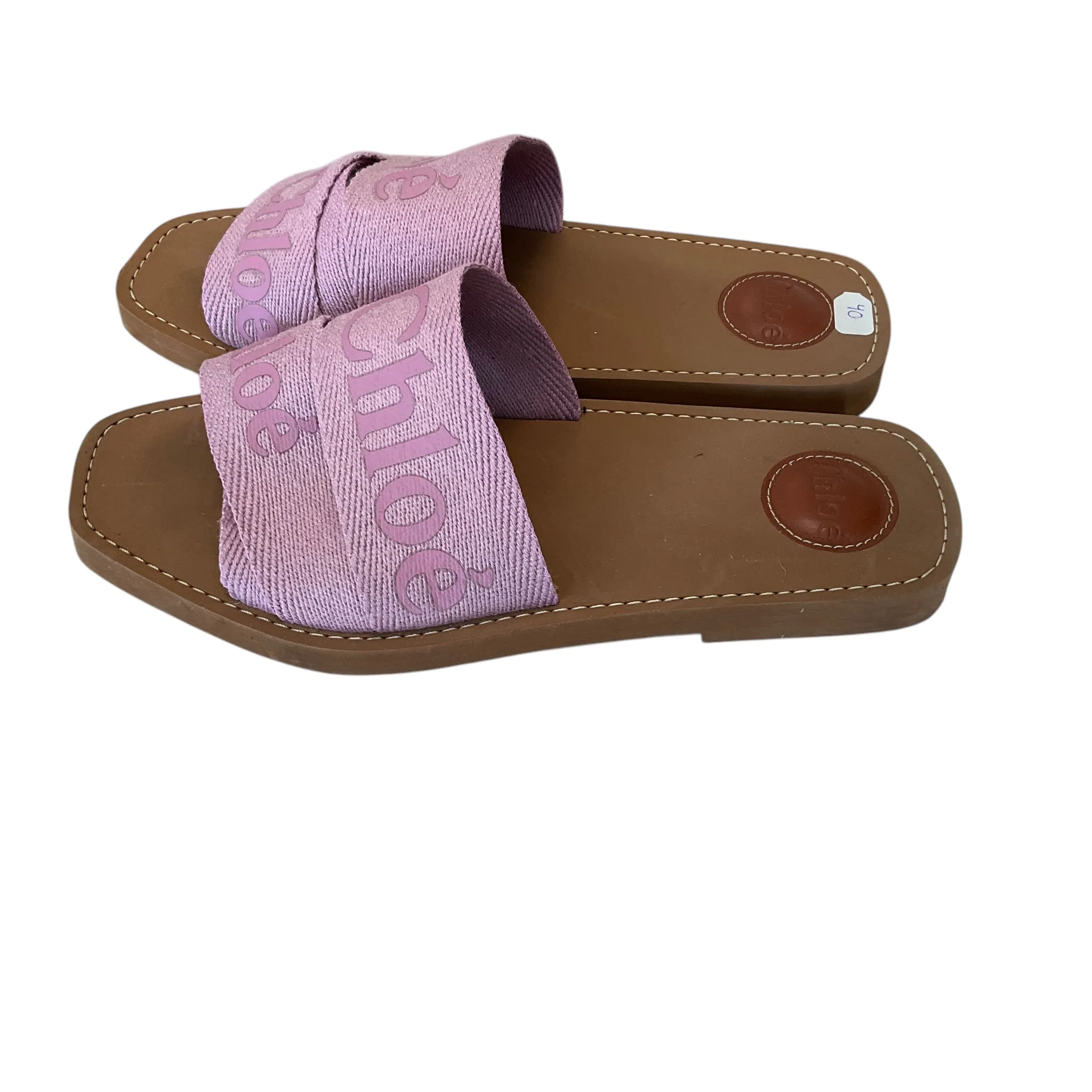 SIZE 40 Chloe Canvas Sandal .