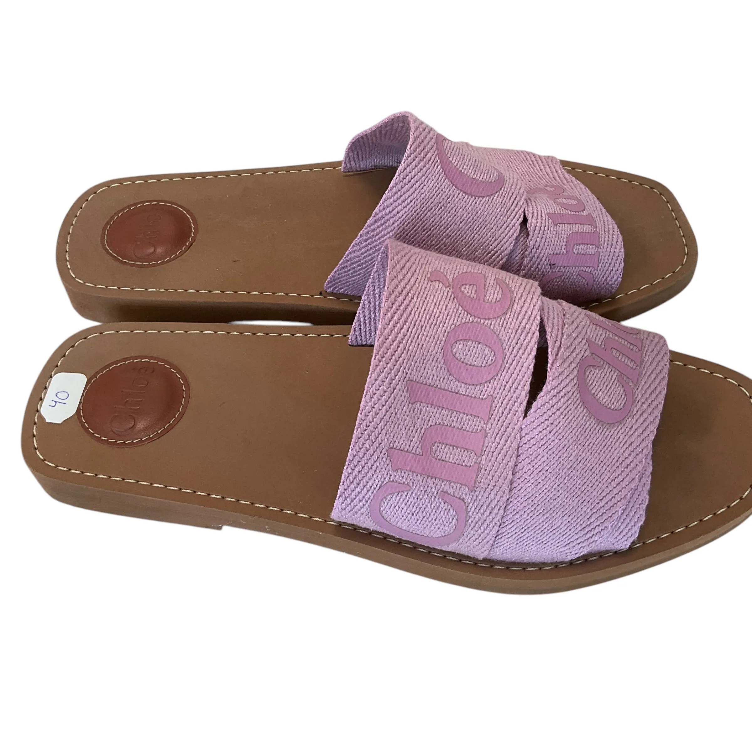 SIZE 40 Chloe Canvas Sandal .