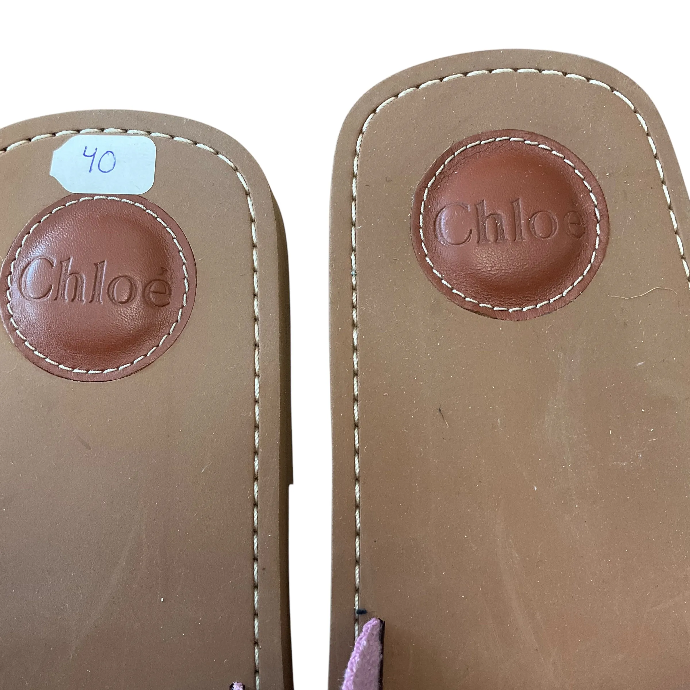 SIZE 40 Chloe Canvas Sandal .