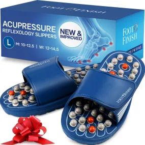 Slippers for Plantar Fasciitis for Women & Men (L) - Acupressure & Acupuncture Foot Massager Sandals