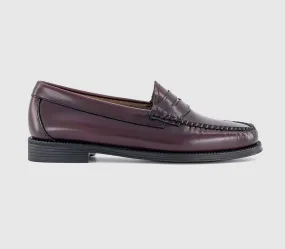Womens G.H Bass & Co Easy Weejuns Penny Loafers Wine Leather